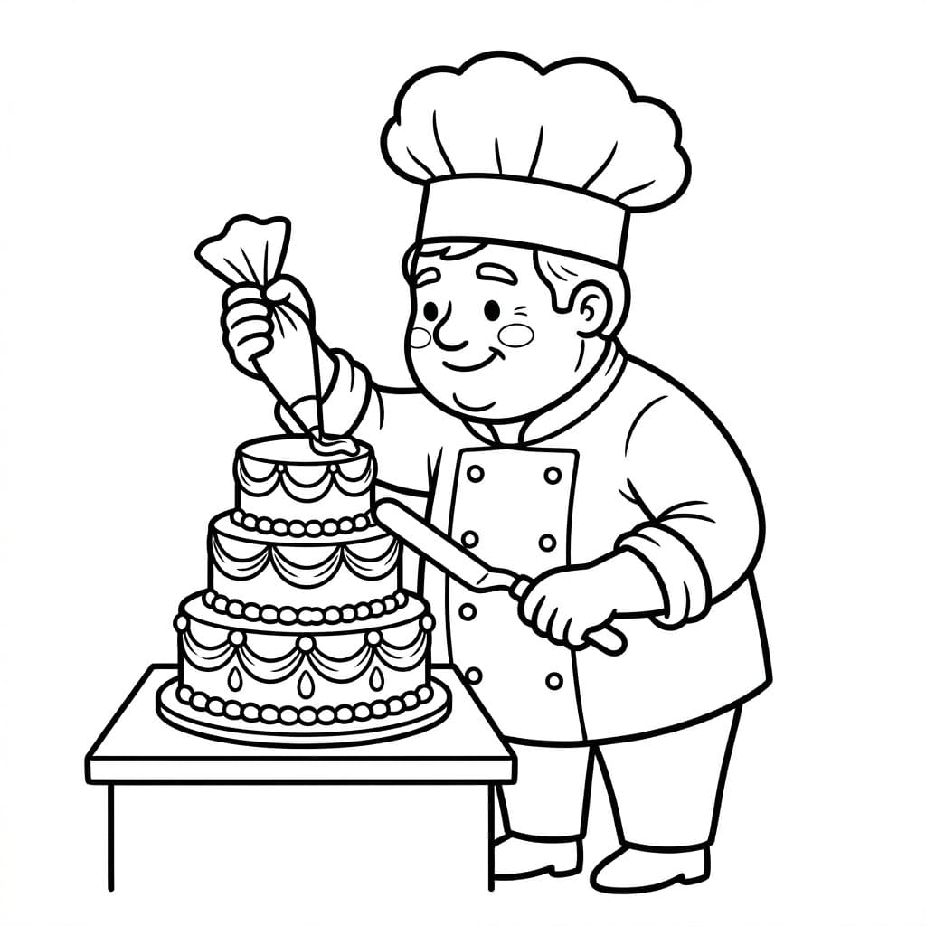 Đầu Bếp Trang Trí Bánh Kem