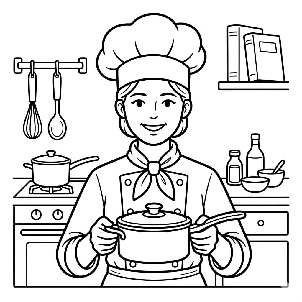 Đầu Bếp Trong Nhà Bếp