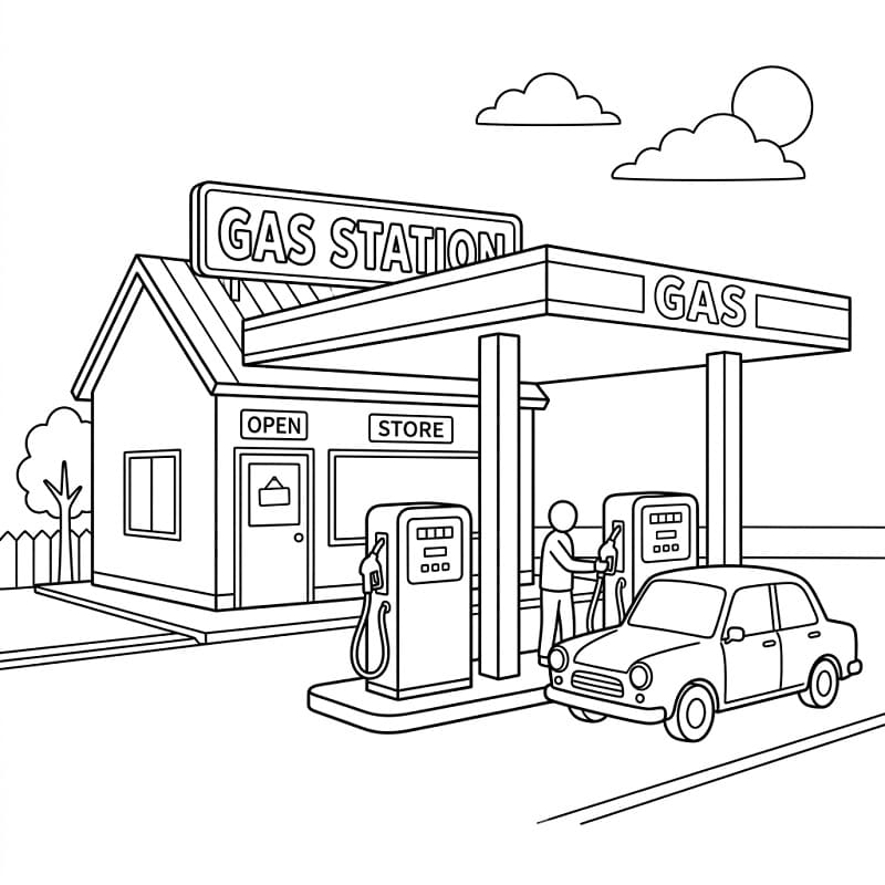 Đổ Xăng Ở Trạm Xăng