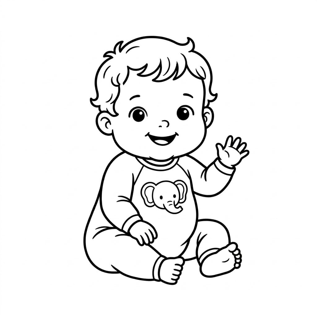 Em Bé Vẫy Tay Cười