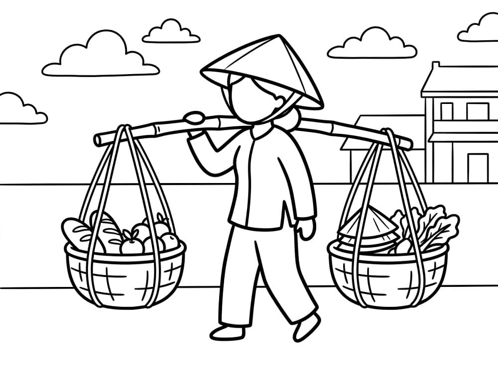 Gánh Hàng Rong Đơn Giản