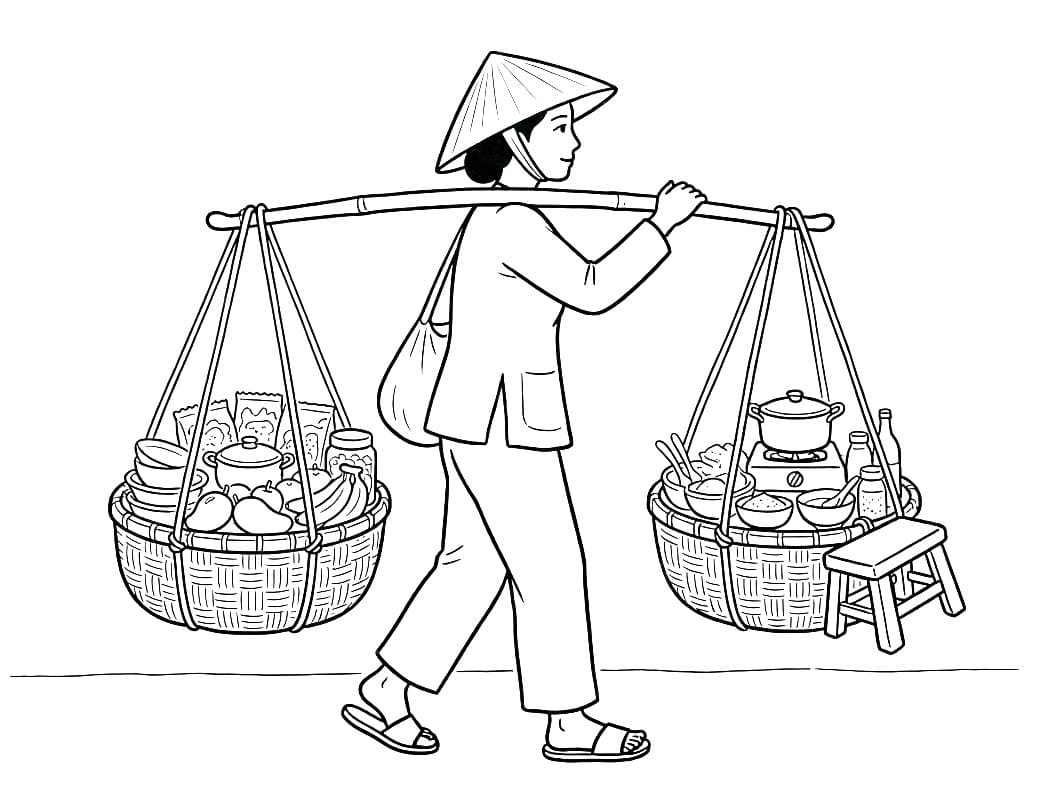 Gánh Hàng Rong Ở Phố