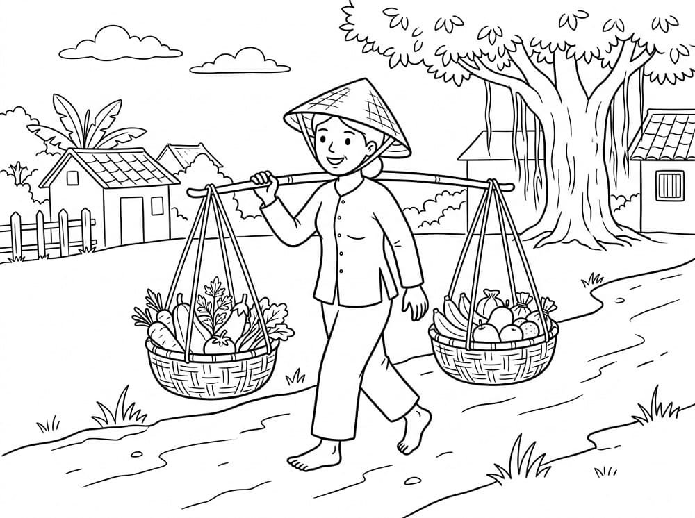 Gánh Hàng Rong Ở Quê