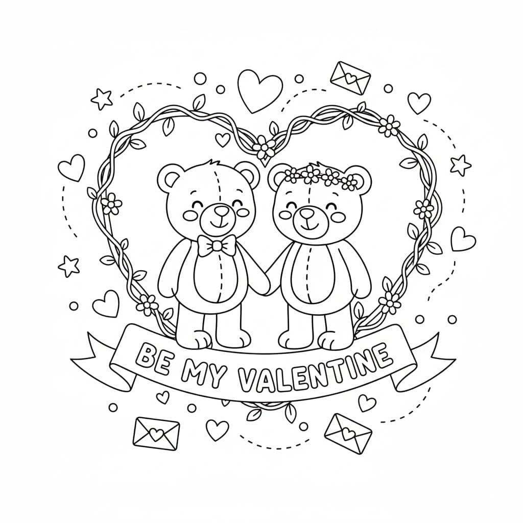 Gấu Ôm Nhau Ngày Valentine