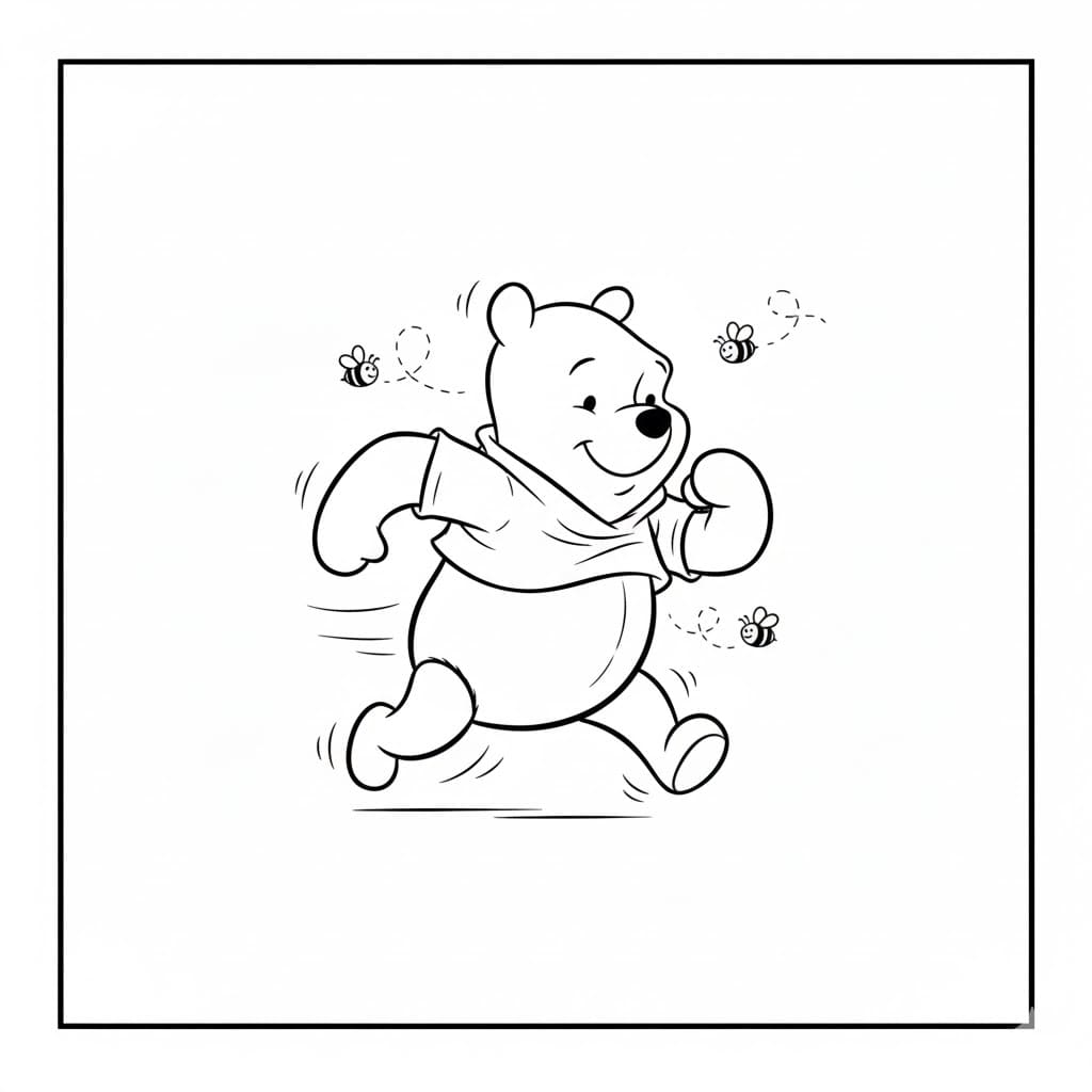 Gấu Pooh Đang Chạy Khỏi Bầy Ong