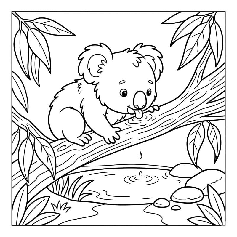 Gấu Túi Uống Nước