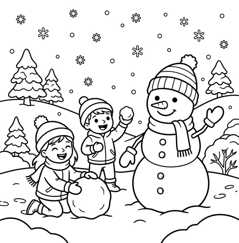 Gia Đình Người Tuyết Của Bé