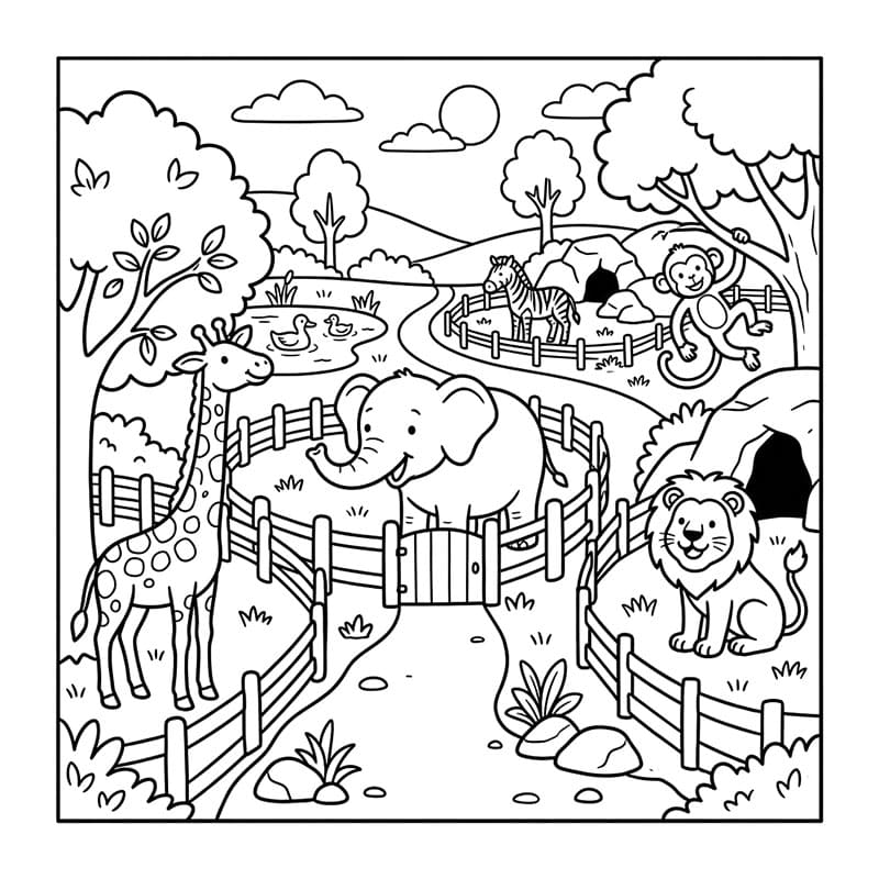 Gia Đình Tham Quan Sở Thú