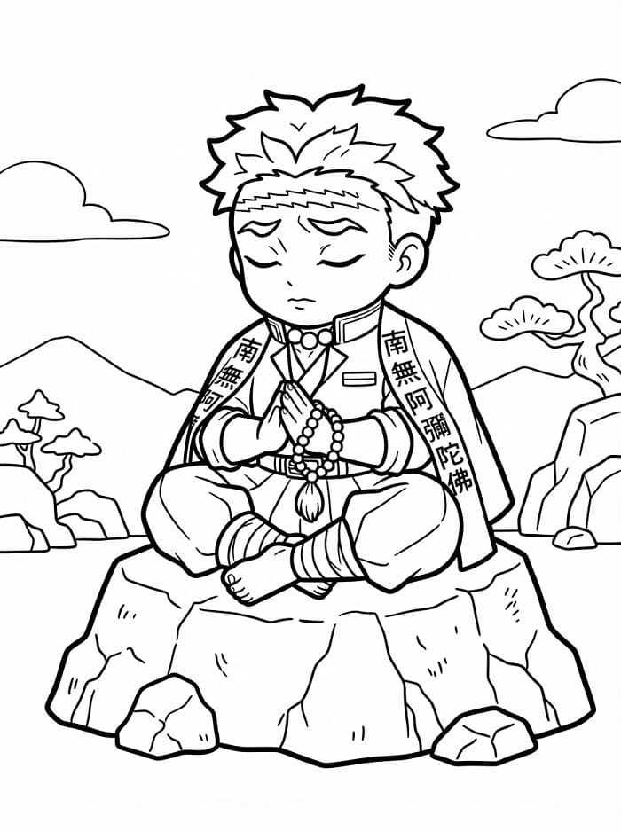 Gyomei Himejima Đang Ngồi