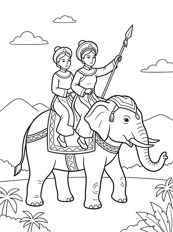 Hai Bà Trưng Hiên Ngang