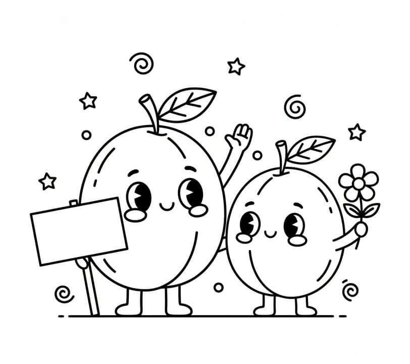 Hai Quả Mận Cute