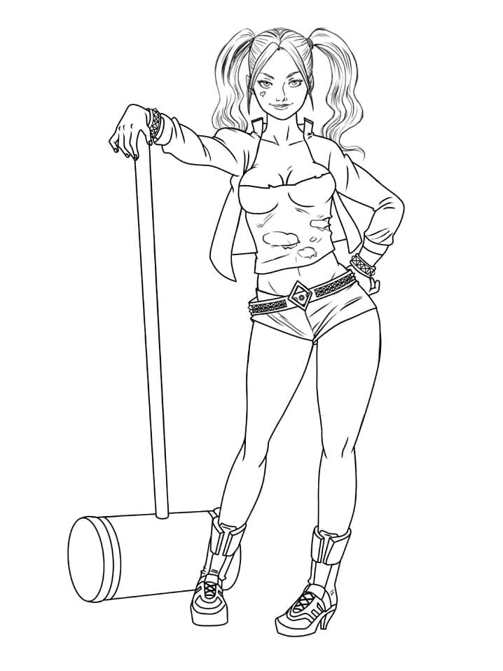 Harley Quinn Với Búa
