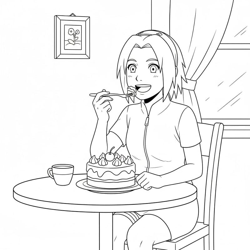 Haruno Sakura Ăn Bánh