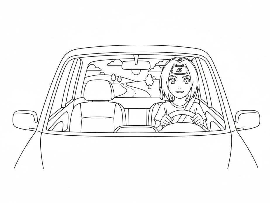 Haruno Sakura Lái Ô Tô