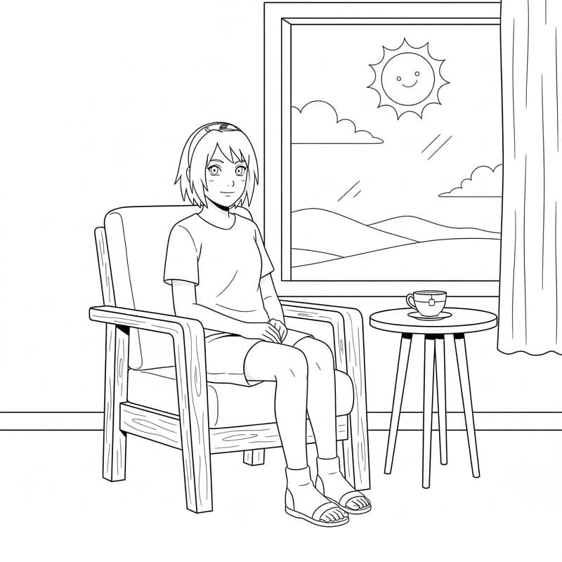 Haruno Sakura Trên Ghế