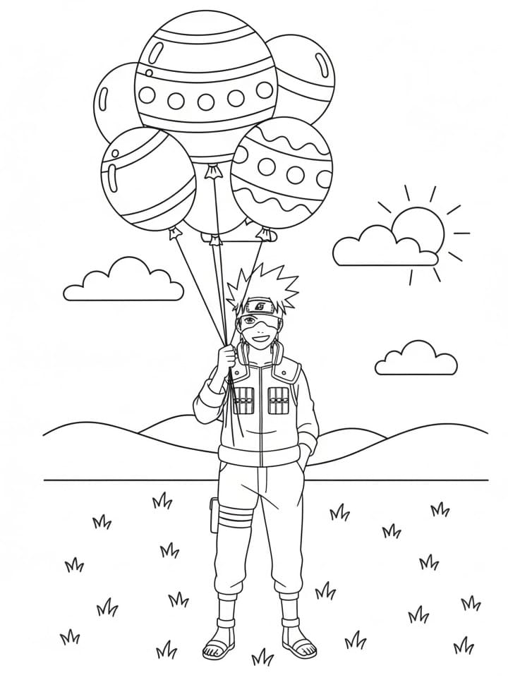 Hatake Kakashi Với Bóng Bay