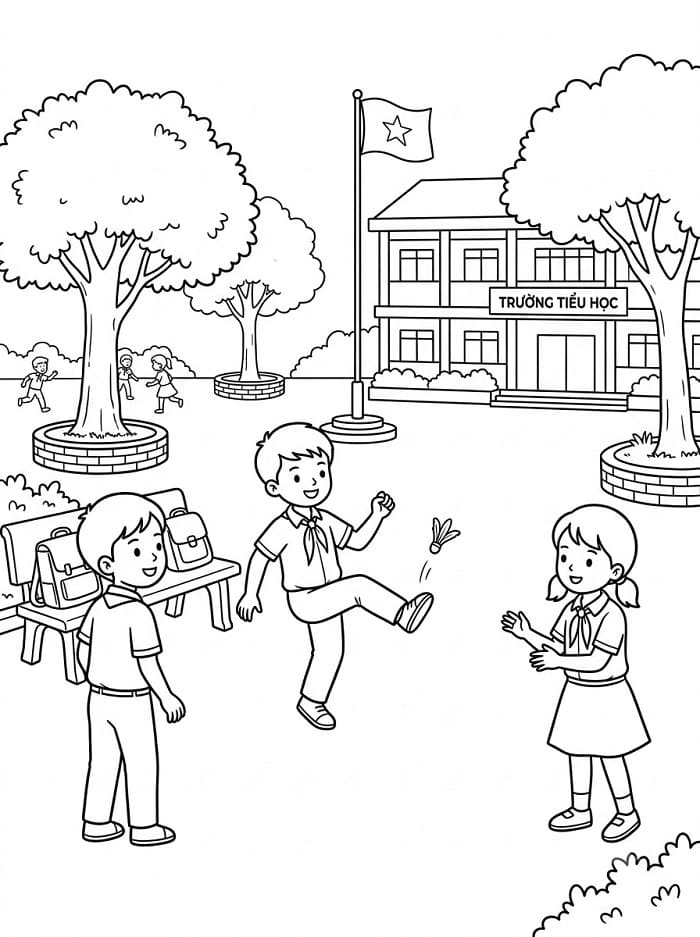 Học Sinh Đá Cầu