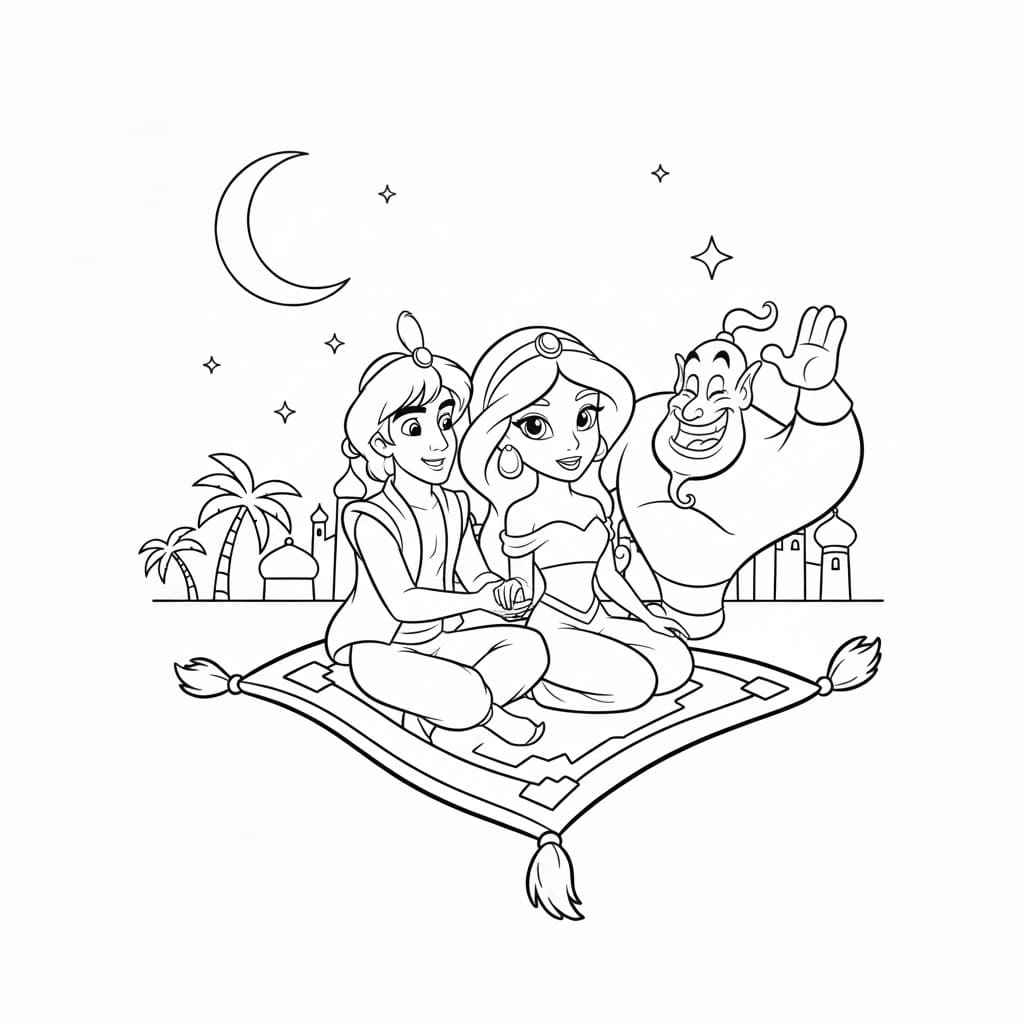 Jasmine, Aladdin Và Thần Đèn