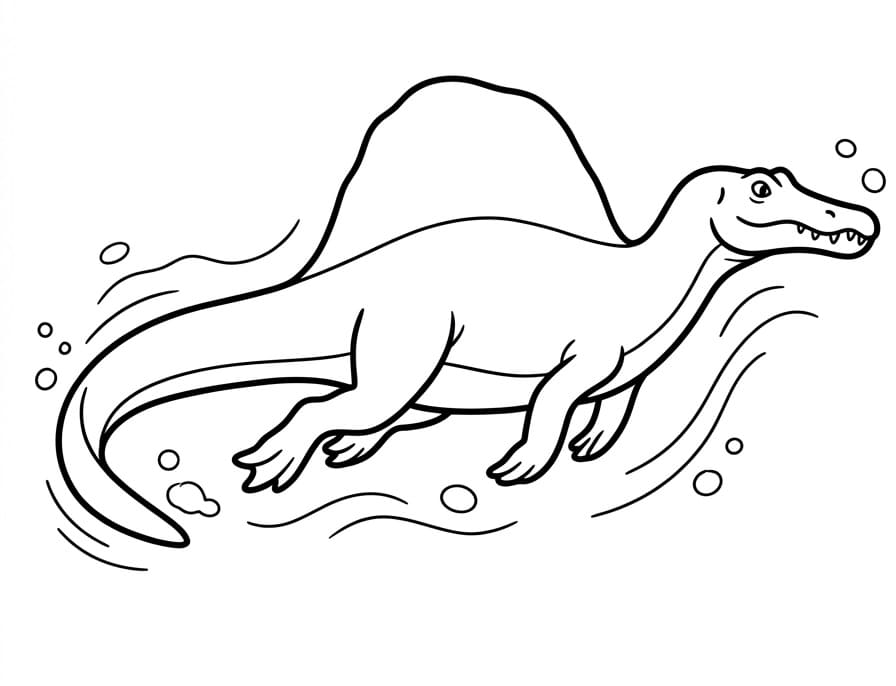 Khủng Long Spinosaurus Bơi