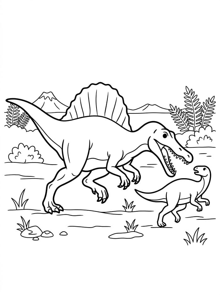 Khủng Long Spinosaurus Đi Săn