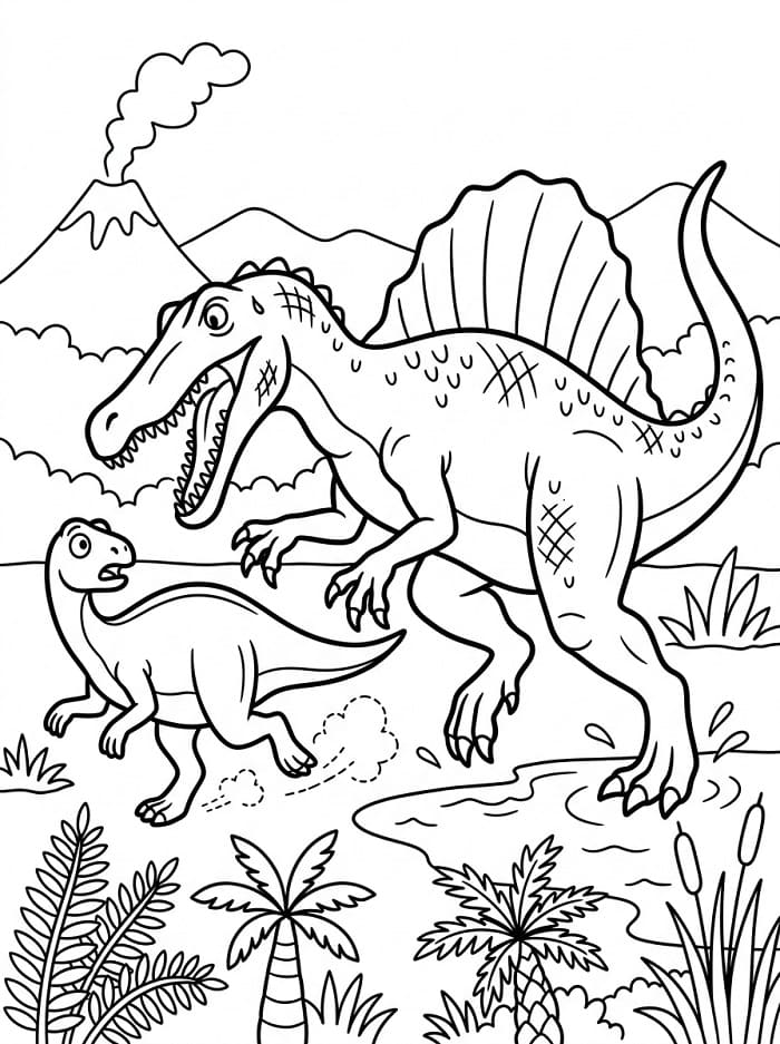 Khủng Long Spinosaurus Săn Mồi