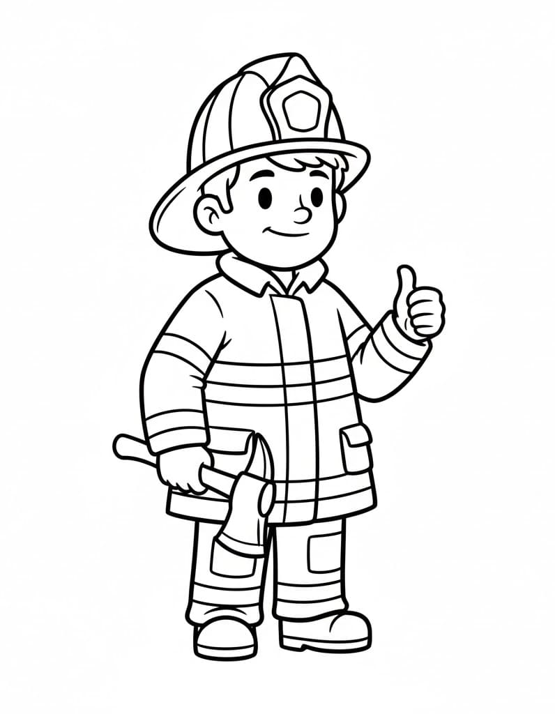 Lính Cứu Hỏa Giơ Ngón Tay Cái