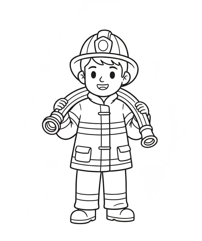 Lính Cứu Hỏa Vác Vòi Nước