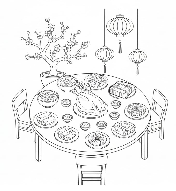 Mâm Cỗ Ngày Tết Nguyên Đán