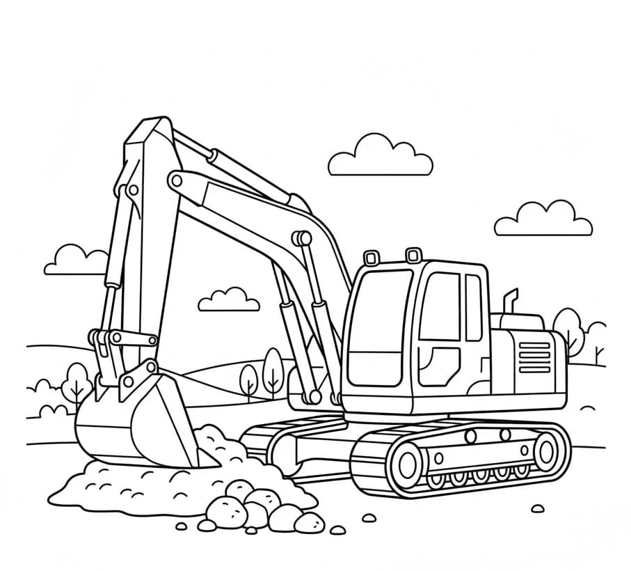 Máy Xúc Đào Mương