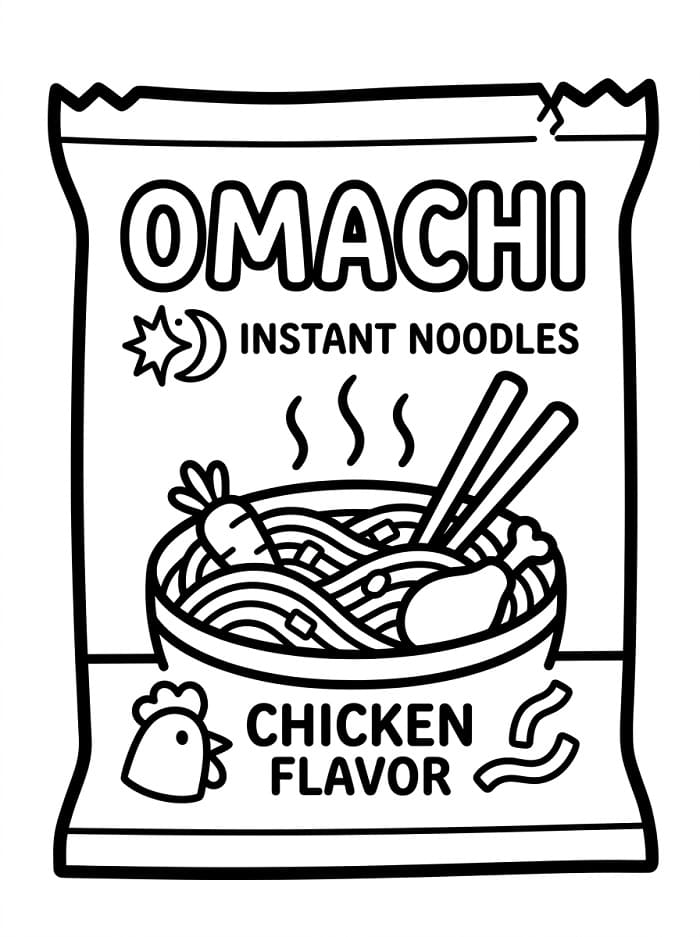Tranh Tô Màu Mì Tôm Omachi