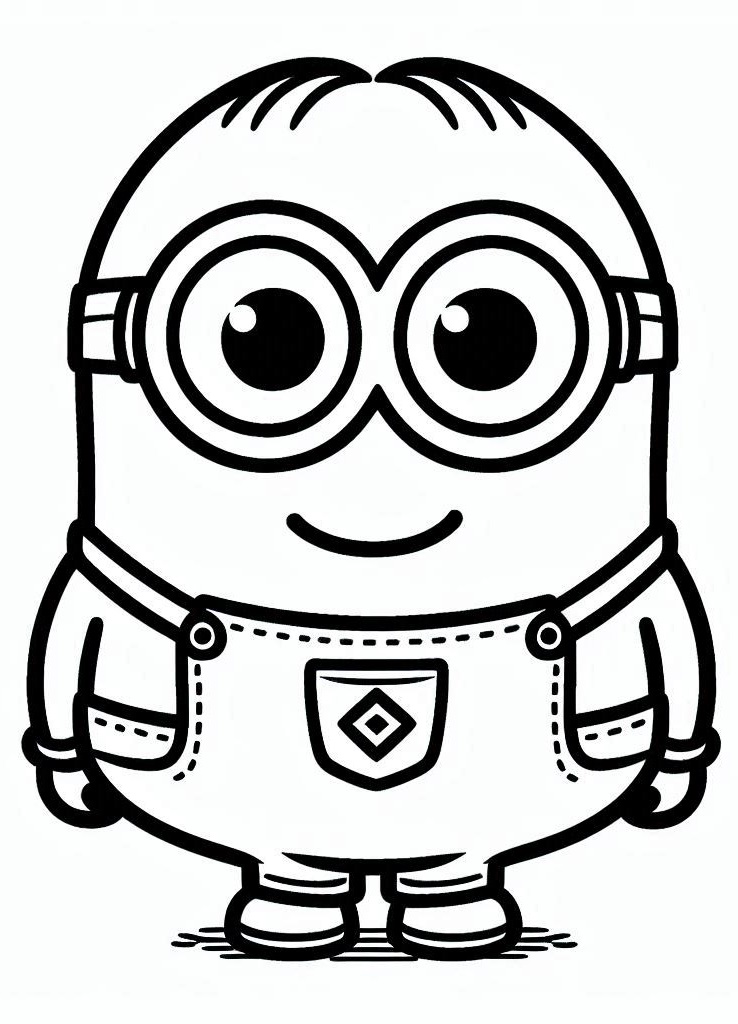 Tô màu Minion Stuart Dễ Thương Minion Stuart Dễ Thương
