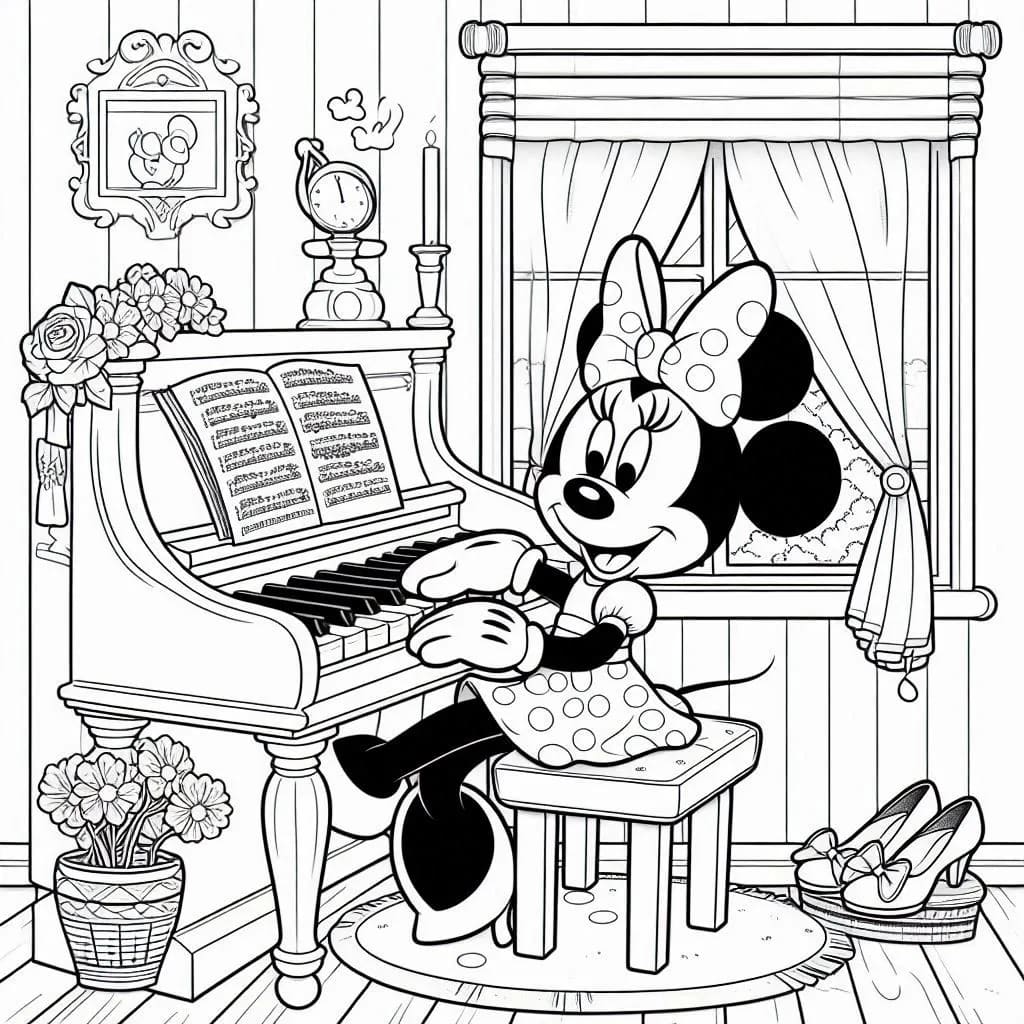 Minnie Chơi Piano