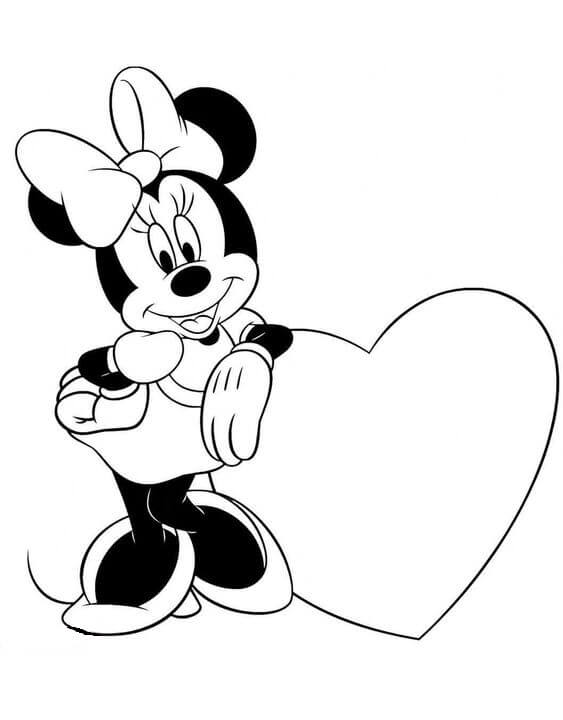 Tô màu Minnie Mouse Vớ Trái Tim Trong Lễ Tình Nhân Minnie Mouse Vớ Trái Tim Trong Lễ Tình Nhân