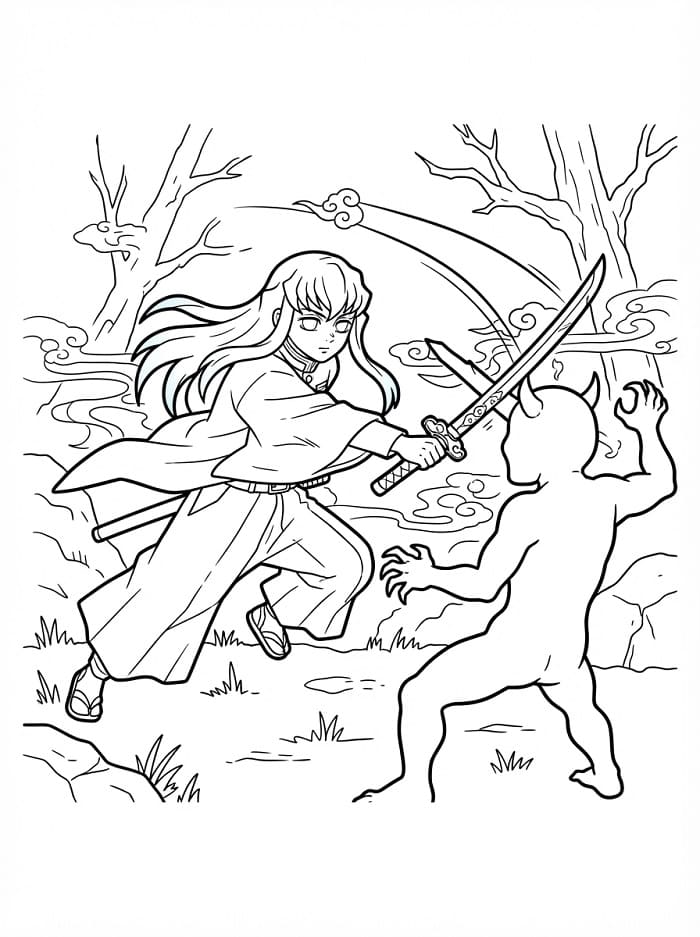 Muichiro Tokito Chiến Đấu