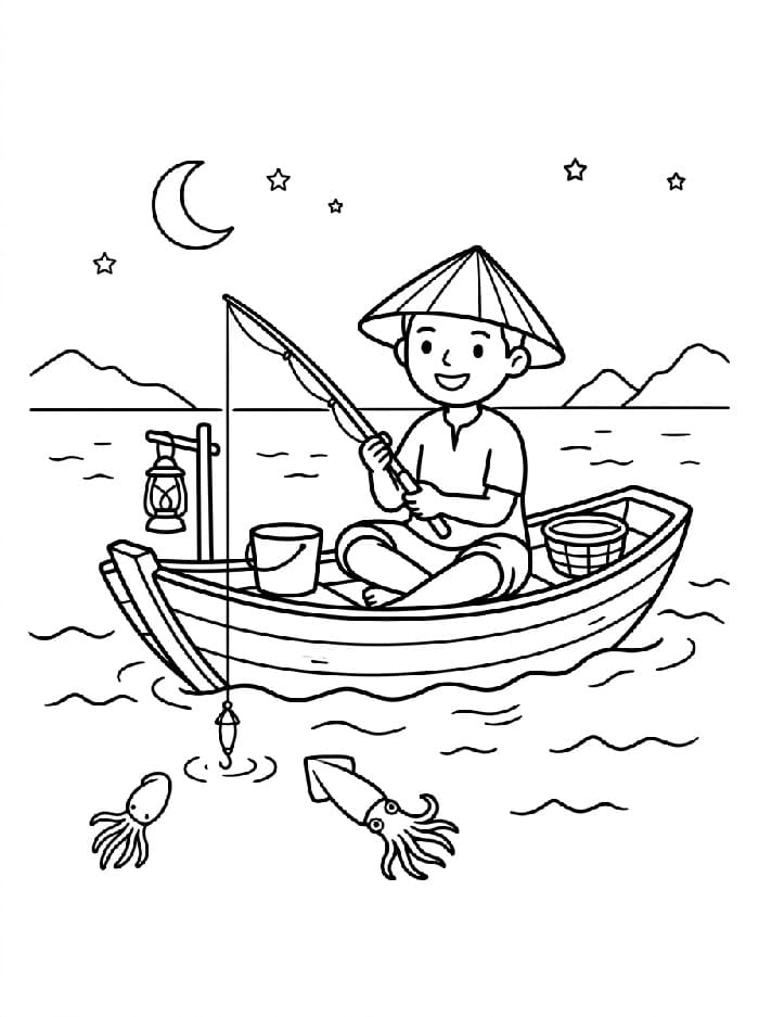 Ngư Dân Câu Mực