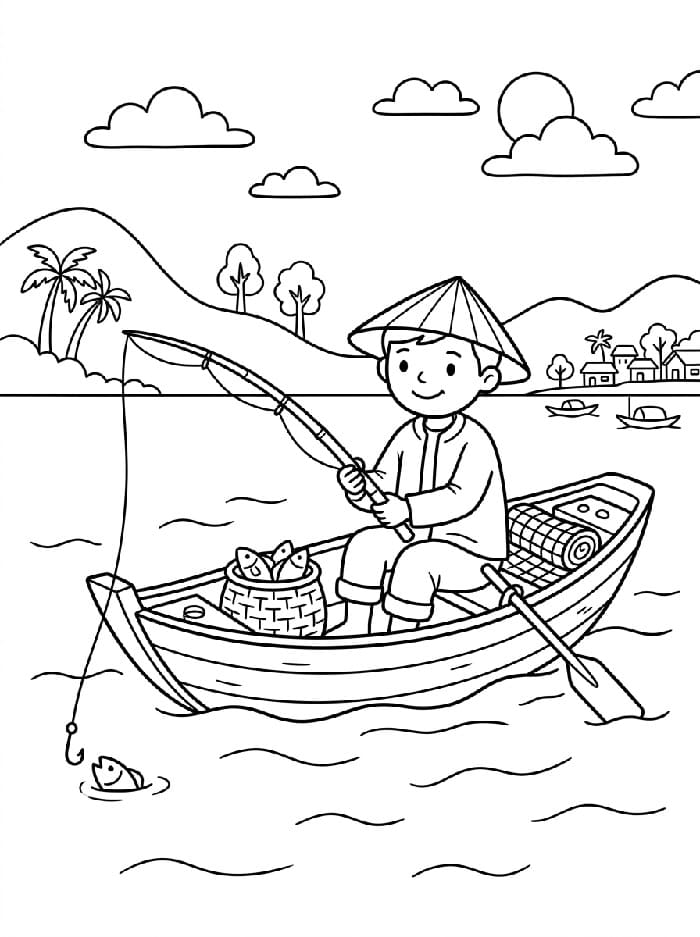 Ngư Dân Đang Câu Cá