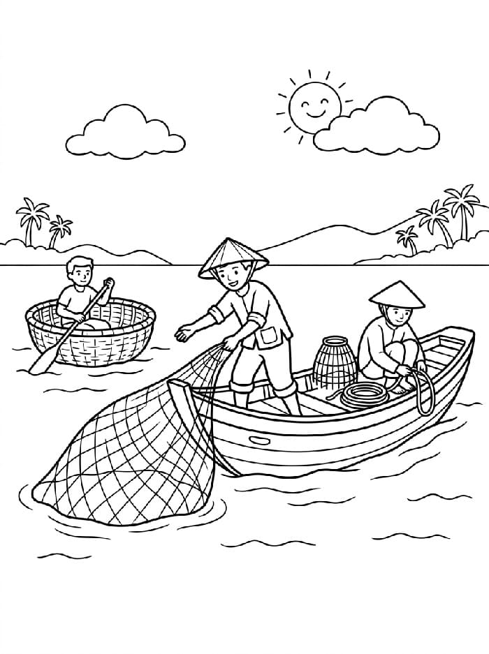 Ngư Dân Trên Thuyền