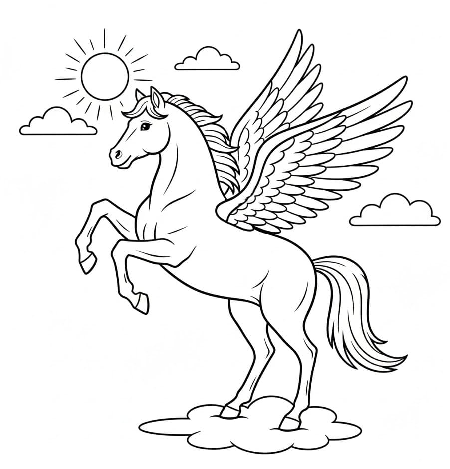 Tô Màu Ngựa Pegasus