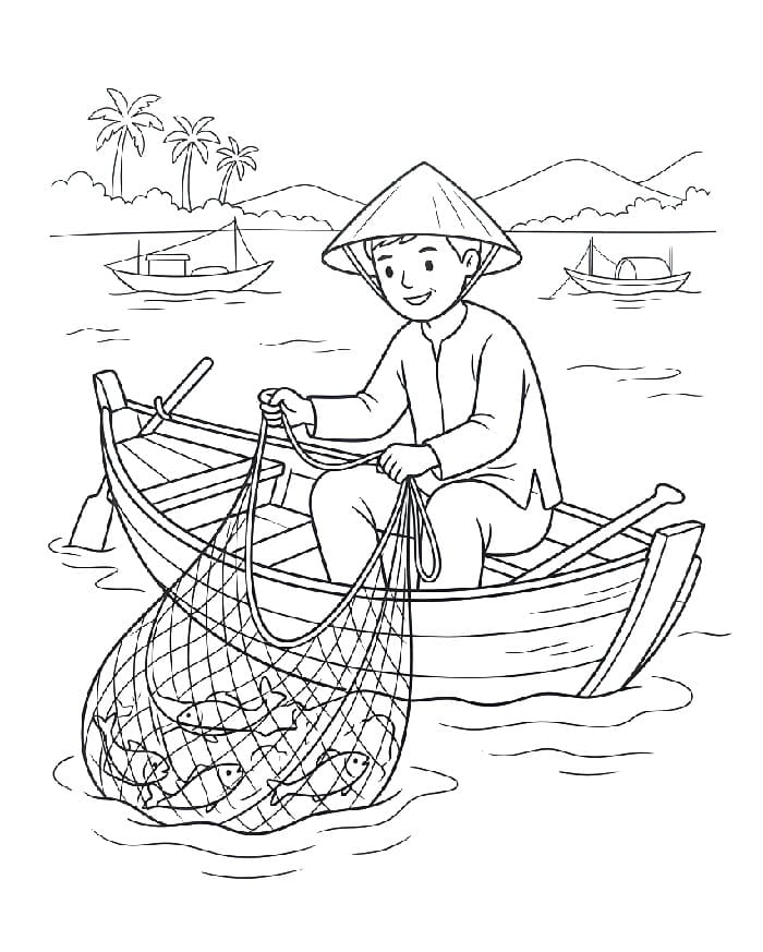 Người Ngư Dân Trên Thuyền
