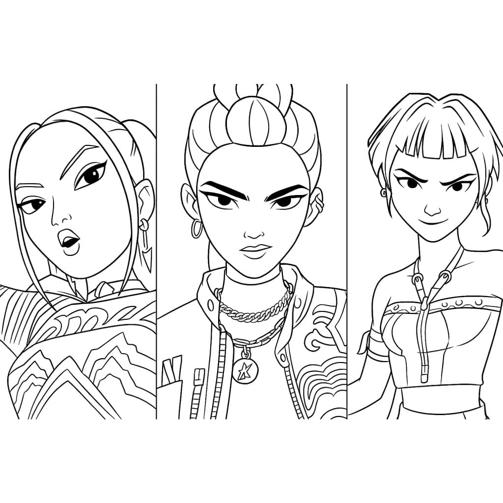 Nhân Vật Hoạt Hình Thợ Săn Quỷ KPop