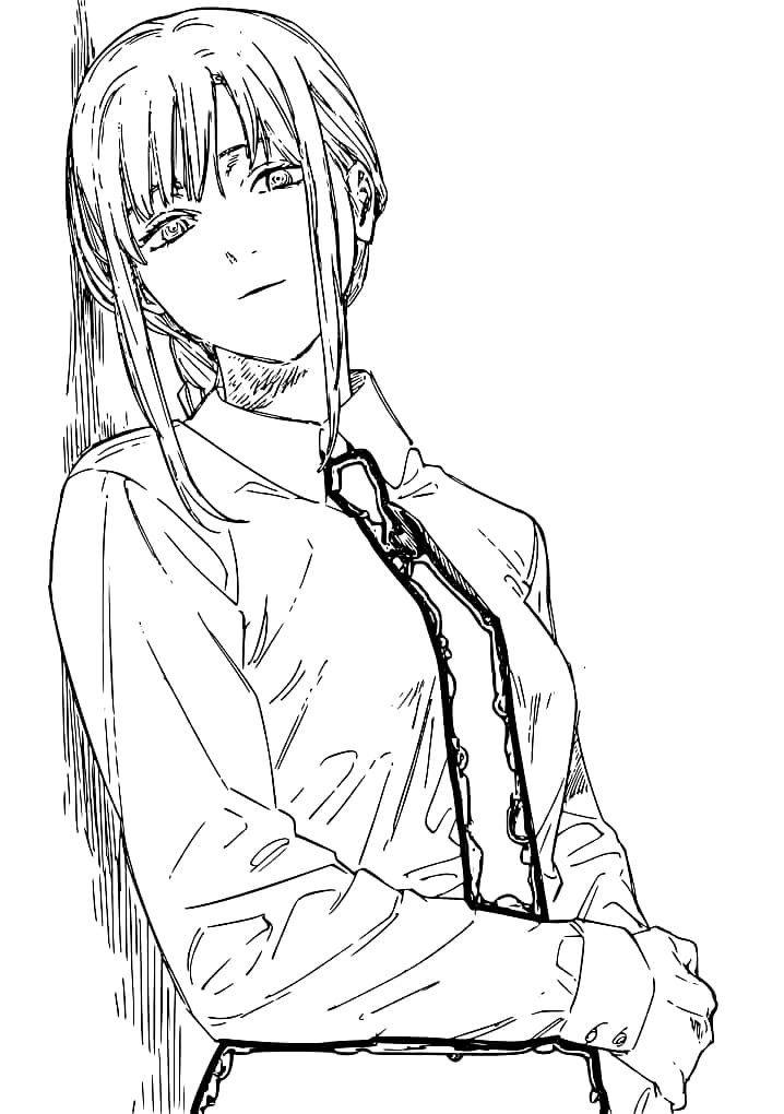 Tô màu Nhân Vật Makima Trong Chainsaw Man Nhân Vật Makima Trong Chainsaw Man