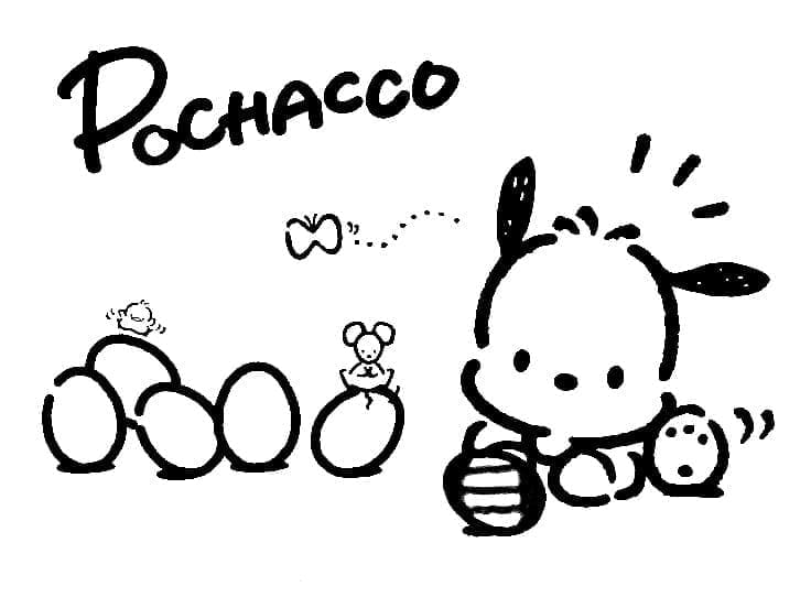 Tô màu Pochacco Pochacco