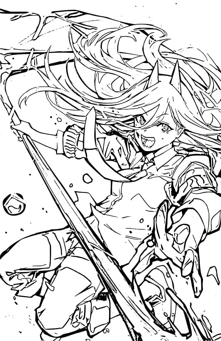 Tô màu Nhân Vật Power trong Chainsaw Man Nhân Vật Power trong Chainsaw Man