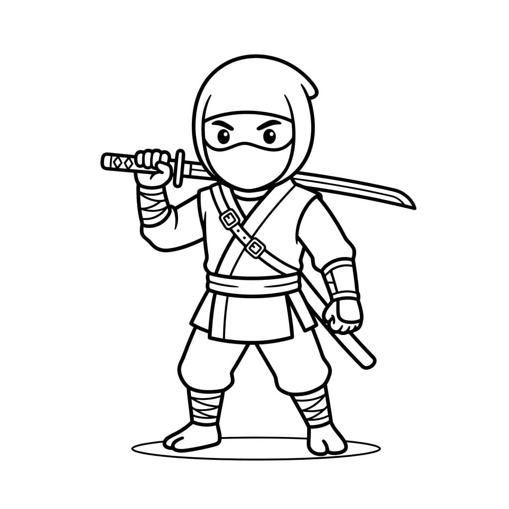 Ninja Cầm Kiếm Nhỏ