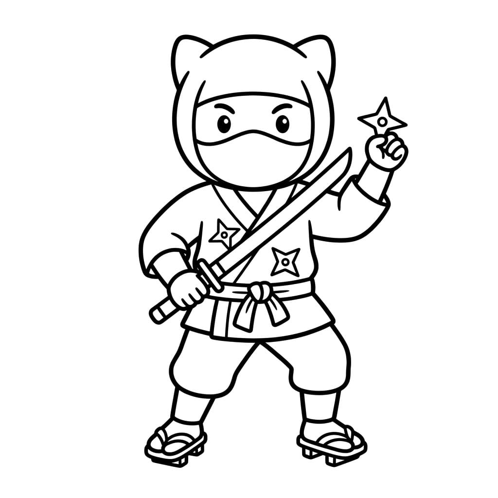 Ninja Dễ Thương Cầm Phi Tiêu