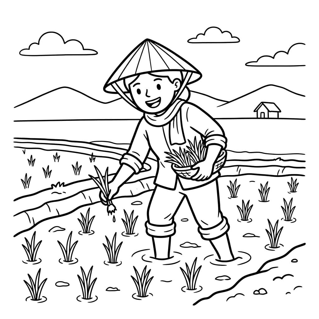 Nông Dân Cấy Mạ