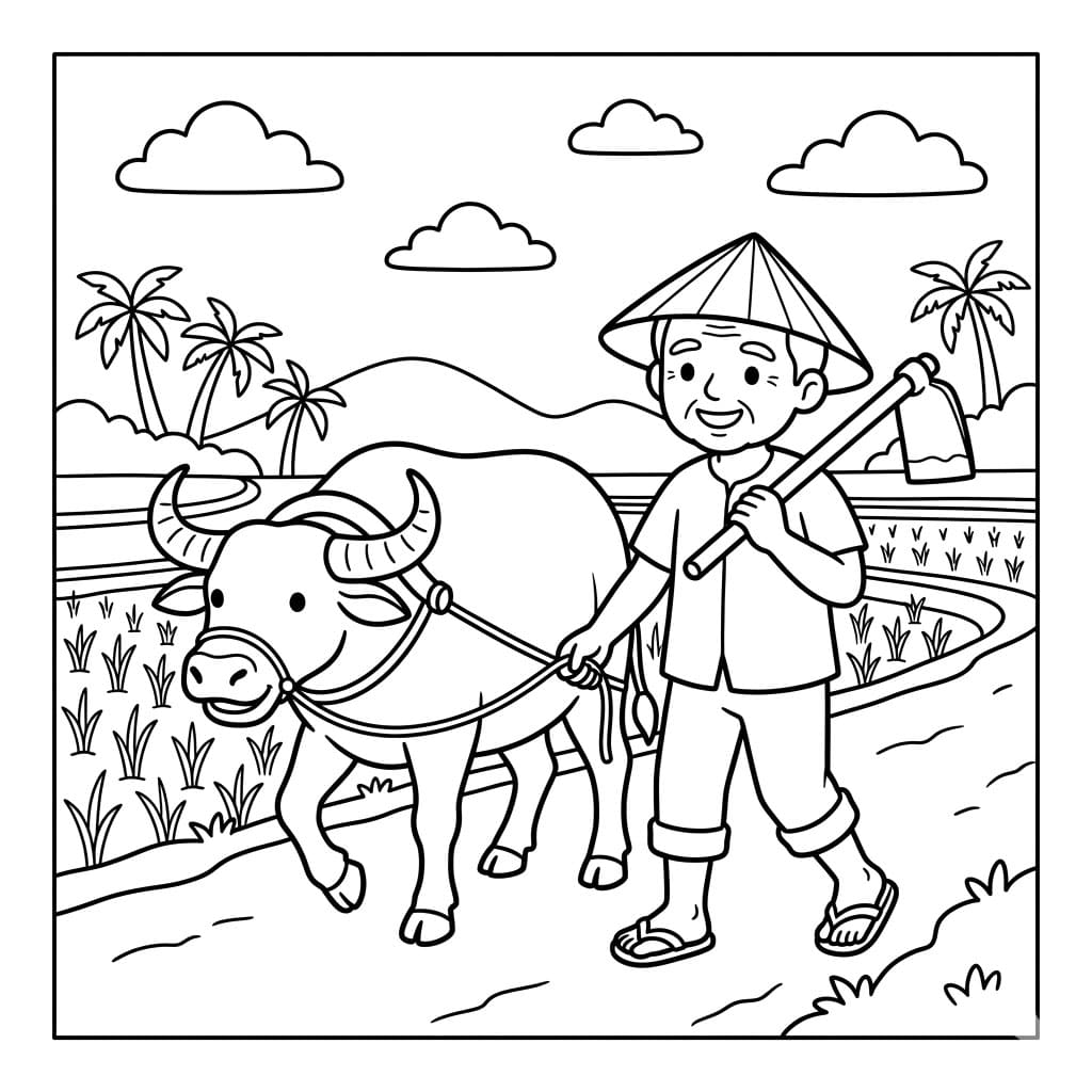 Nông Dân Dắt Trâu