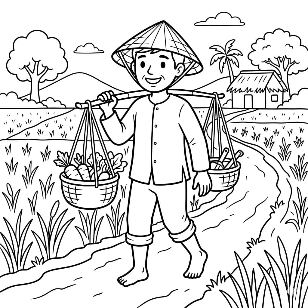 Nông Dân Gánh Nông Sản