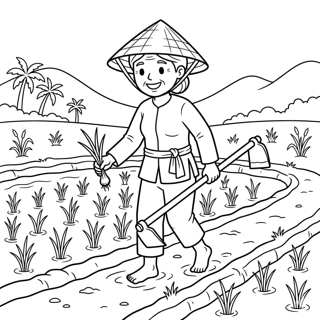 Nông Dân Làm Việc Trên Đồng