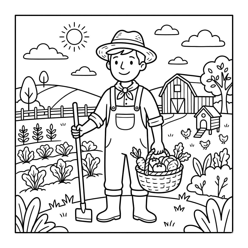 Nông Dân Thu Hoạch Rau